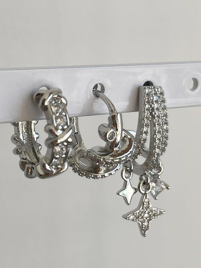 3'lü Set Astro Küpe