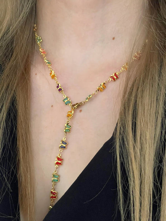 Kelebek Charm Y Kolye