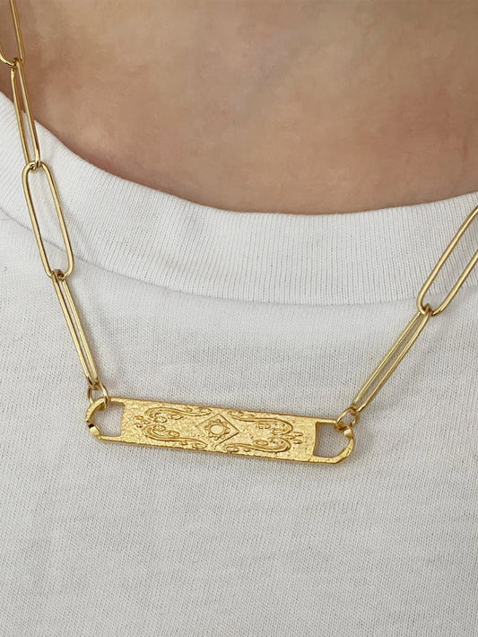 Vintage Gravür Kolye