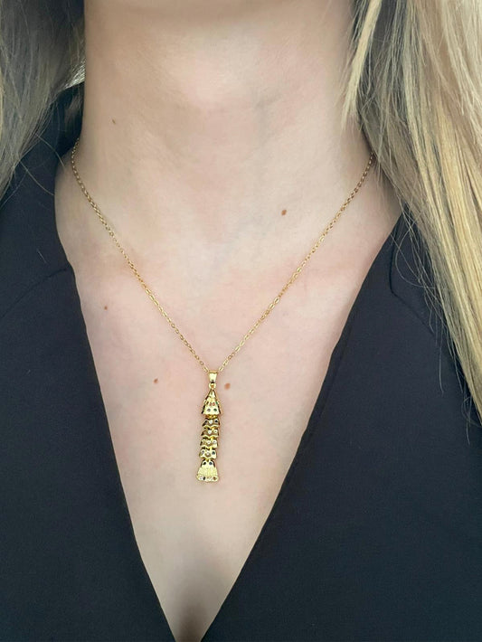 Renkli Taşlı Balıklı Kolye