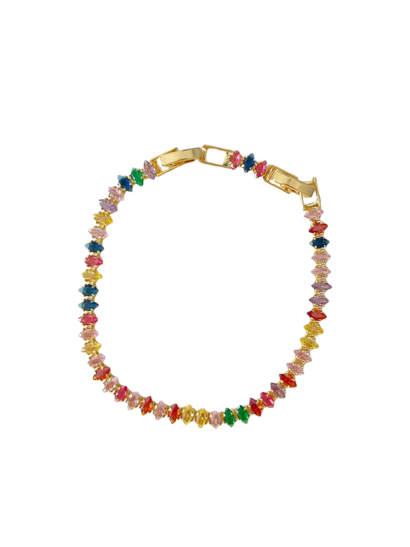 Renkli Baget Taşlı Bileklik