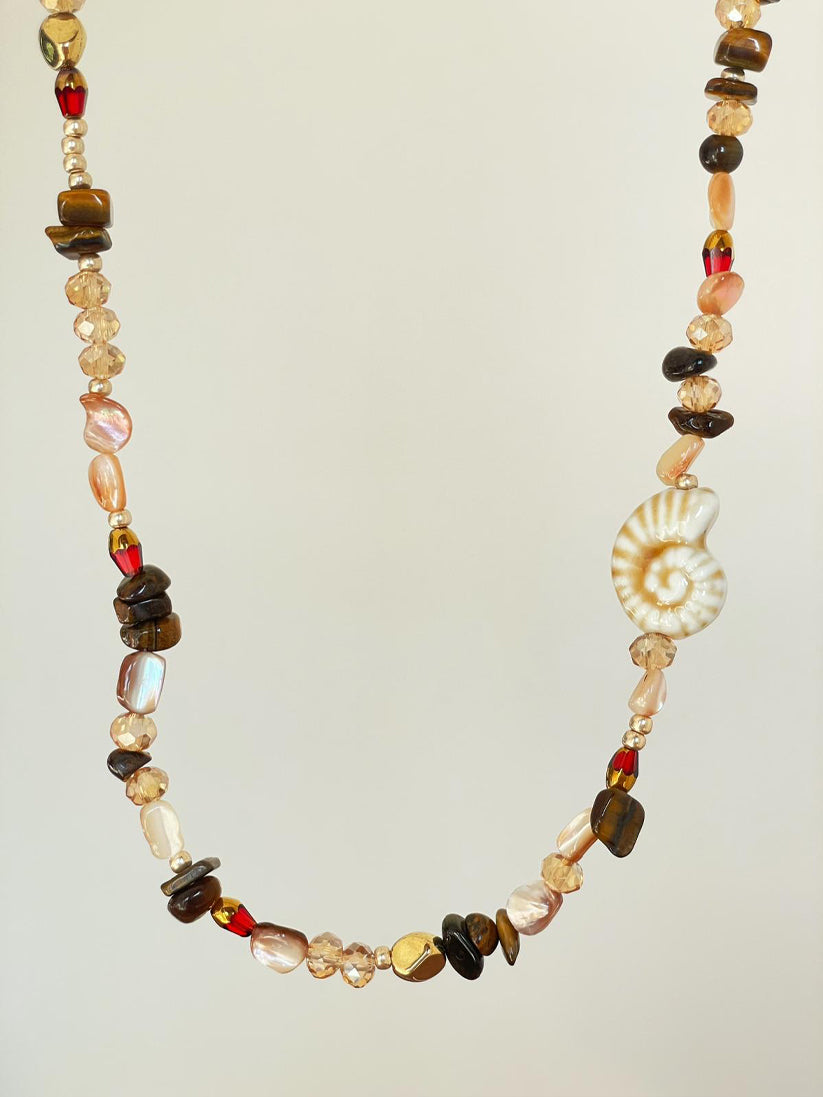 Kaplan Gözü Deniz Kabuğu Kolye