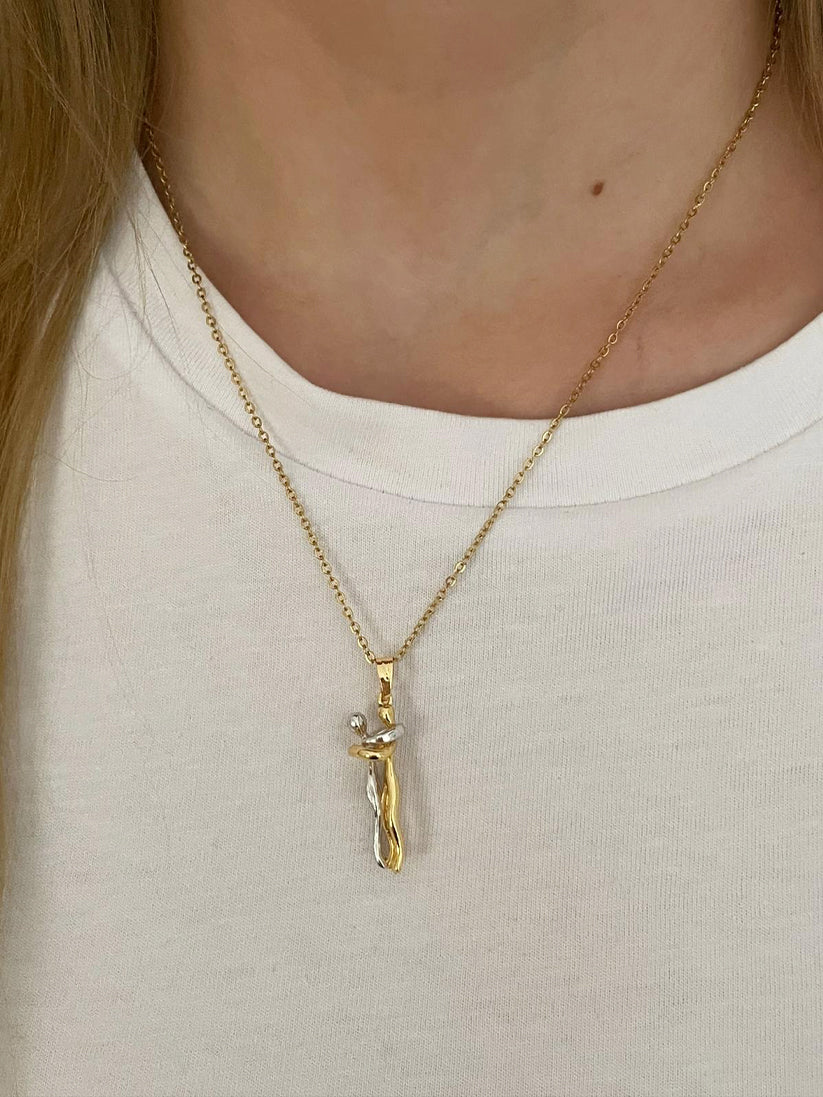 Hug Me Çift Unisex Kolye