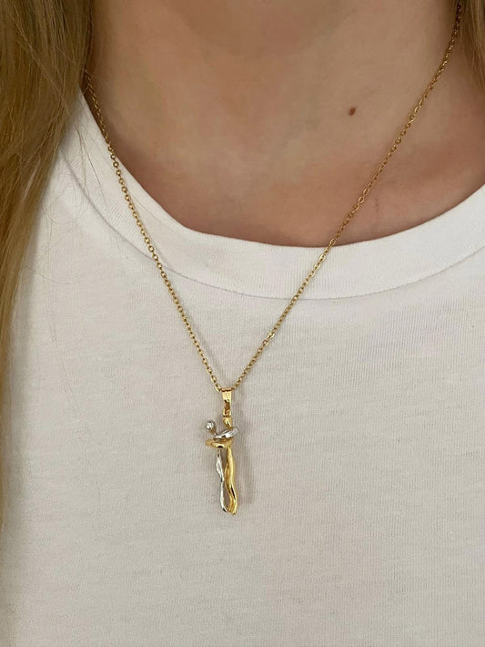 Hug Me Çift Unisex Kolye