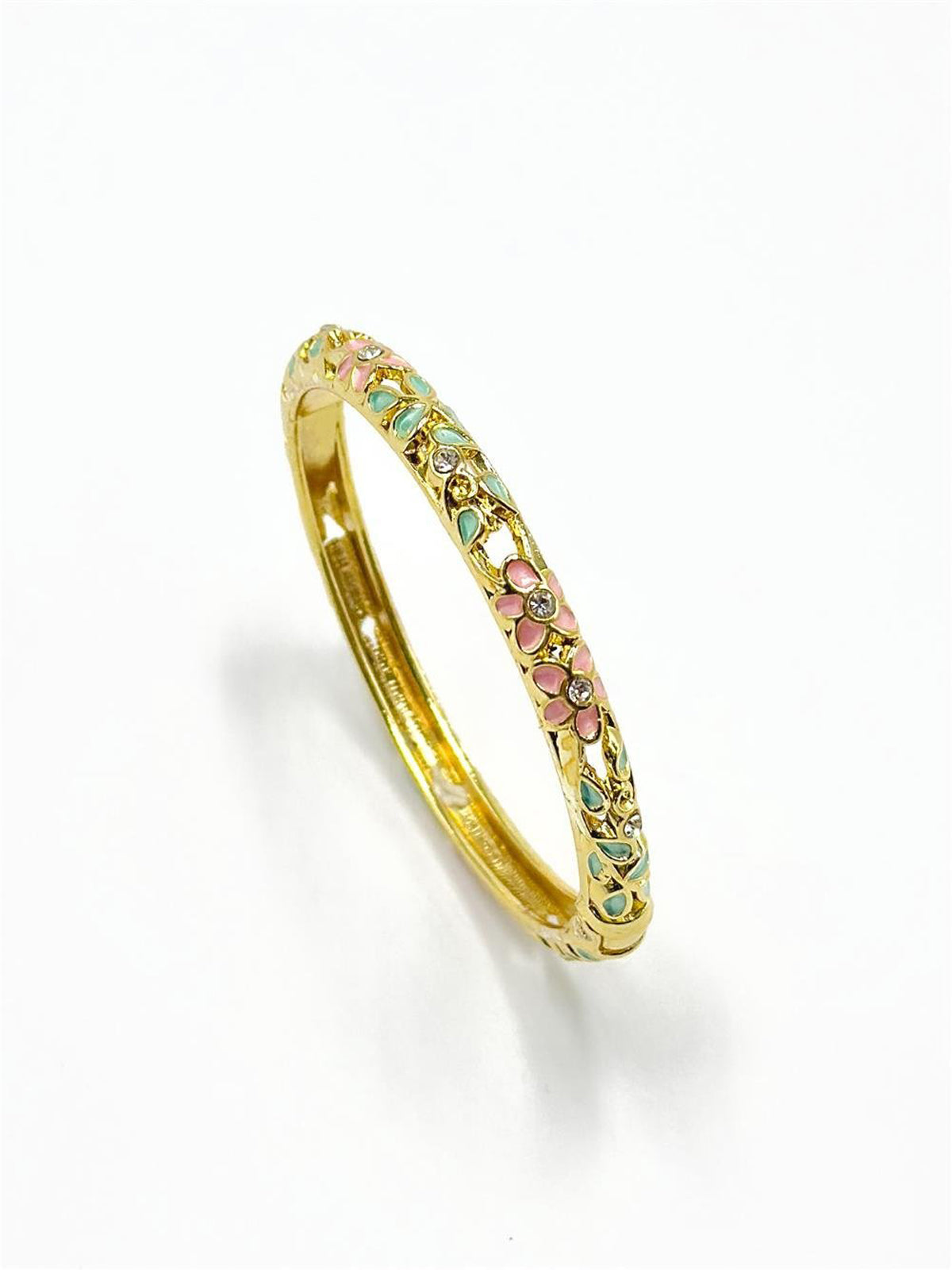 Pembe Yeşil Mineli Zirkon Taş Kelepçe