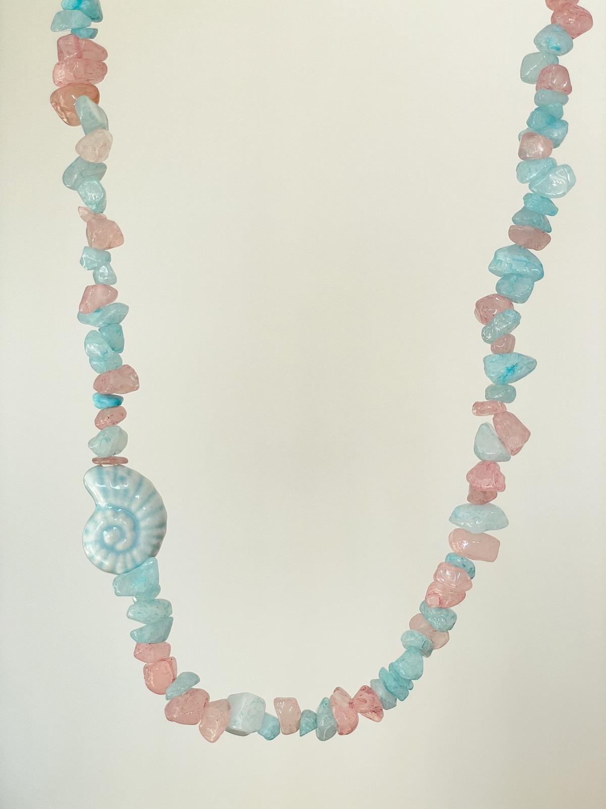 Mavi Deniz Kabuğu Kolye