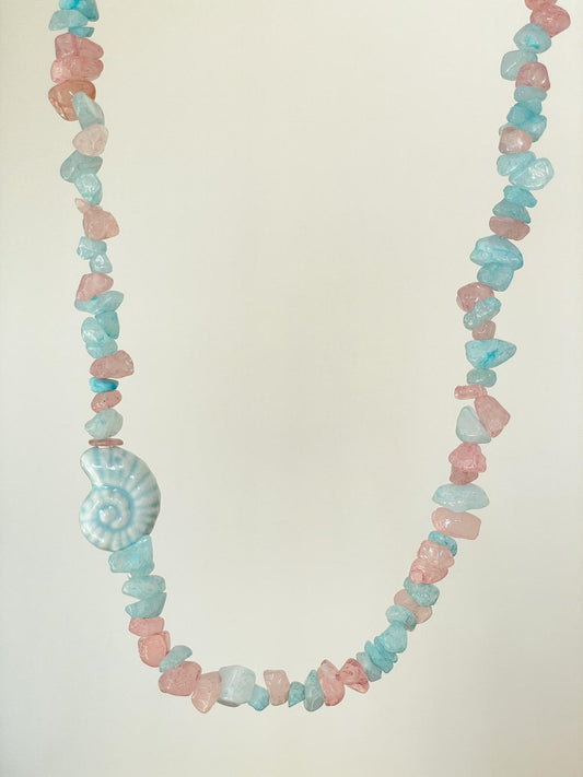 Mavi Deniz Kabuğu Kolye