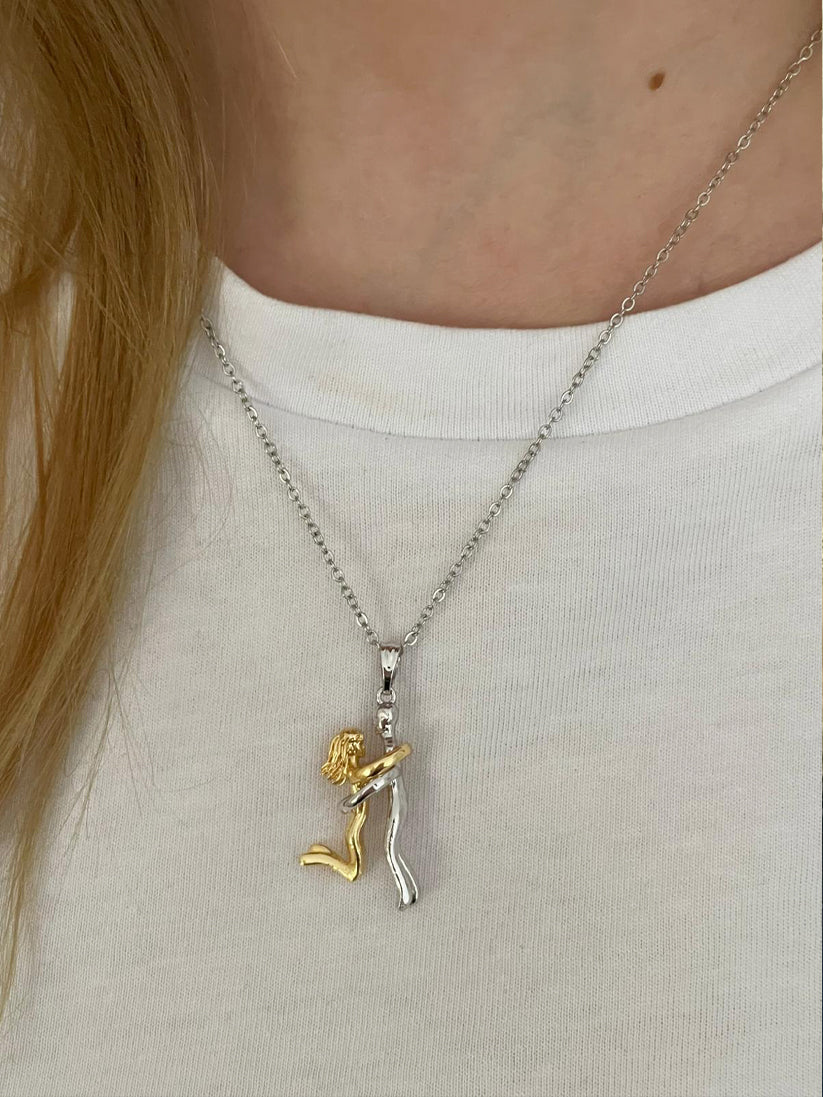 Hug Me Çift Unisex Kolye 2