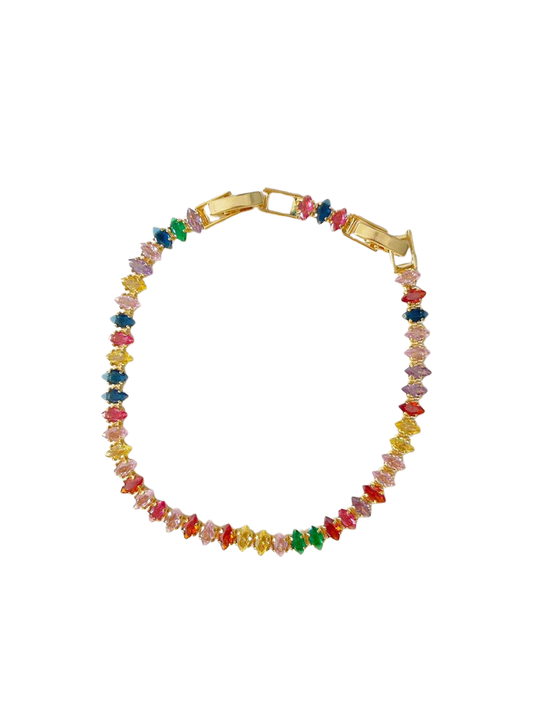 Renkli Baget Taşlı Bileklik